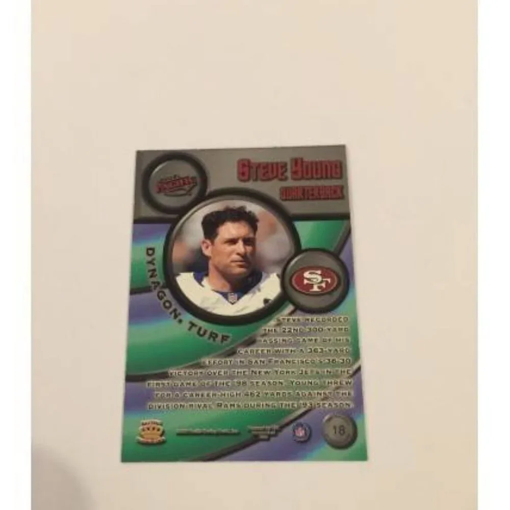 1998 Pacific Dynagon Turf Steve Young San Francisco 49ers #18 (046)